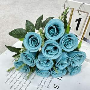 Rosa Artificiale in Seta Stile Classico, 12 Piccole Rose per Matrimonio, San Valentino, Festa della Mamma, Decorazione Murale Floreale Fatta a Mano - Product Image 6