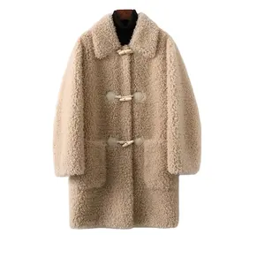 Оптовая продажа, роскошное Дешевое Свободное пальто из смесовой шерсти, длинное шерстяное пальто с высокой грудью, зимнее пончо, длинное шерстяное пальто с лацканами