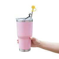 Couvercles de paille en silicone mignons écologiques pour la tasse Stanley Bouchons de paille anti-poussière Pointes de paille réutilisables Couvercles