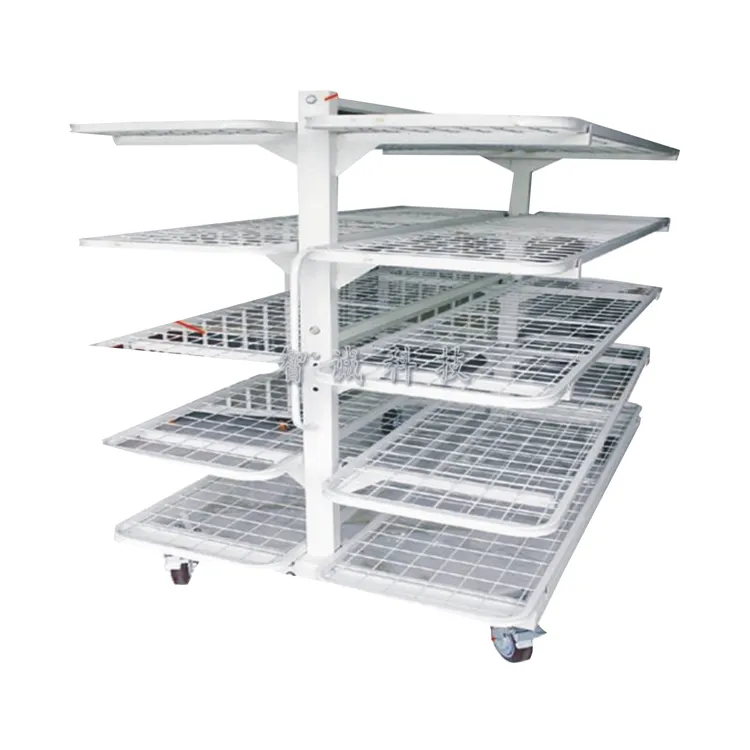 Industrial double-sided five-layer loose fabric tool trolley for apparel factory