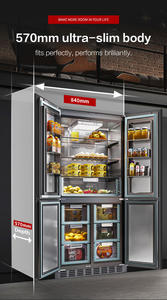 355L aço inoxidável francês porta Frost-Free built-in refrigerador de 30 polegadas cozinha Design com fonte de energia elétrica - Product Image 4