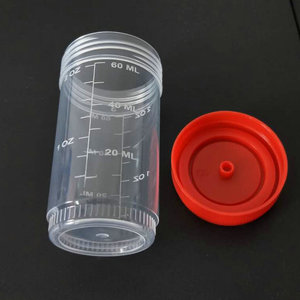 Vaso para orina Wei Hong de 60 ml con tapa de rosca, transparente, desechable, para uso médico. - Product Image 3