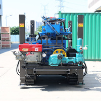 Foreuse de puits d'eau pneumatique sur chenilles autopropulsée portable de grande taille, type hydraulique, à moteur diesel, fabricant de foreuses de puits d'eau