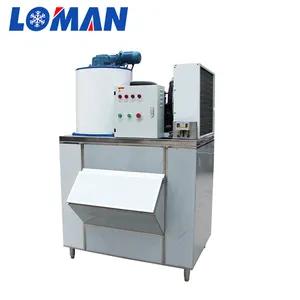 loman 2.5t high production flake ice making machine automatic production line with rake system for commercial