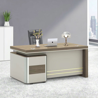 Scrivania Moderna Contemporanea in Legno per Ufficio e Casa, Stile Pannello, Realizzata in Resistente MDF, Scrivania per Computer