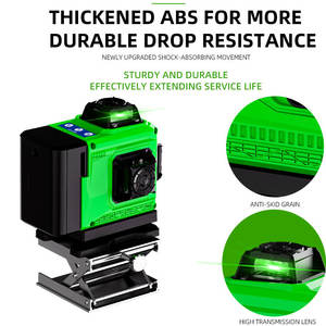 Niveau laser vert 16 lignes 520 Nm de qualité industrielle avec trépied et télécommande pour utilisation en extérieur - Product Image 4