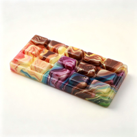 Jouet anti-stress populaire en PU en forme de barre de chocolat, motif défilant, amusant, au toucher doux, effet beurre de fromage, à rebond lent, vente en gros