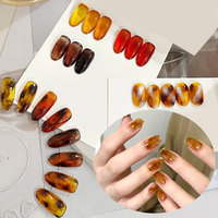9 couleurs translucide gelée cristal écaille de tortue UV Gel vernis ambre vernis à ongles