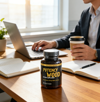 Complément alimentaire Potency Wood |   Mélange de Muira Puama, Ginkgo Biloba et Ginseng |   60 Capsules végétariennes |   Soutien Quotidien au Bien-être