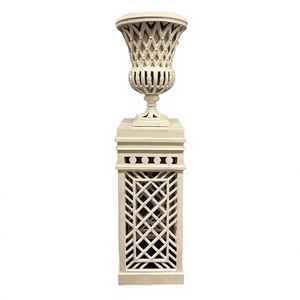 <b>Best</b> selling Lattice Cast Aluminum Royal Garden Urn Vase Planter with Pedestal for Indoor & Outdoor Home,Garden,Hotel Wedding - Product Image 6