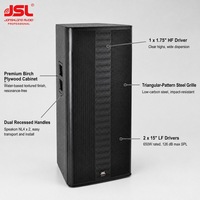 Haut-parleur PA passif CF-215, double 15 pouces, 650W, 126dB, 4 ohms, en contreplaqué de bouleau, pleine gamme, pour concerts, scènes et événements