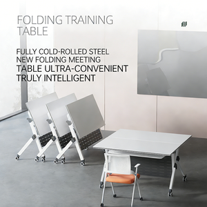 Table pliante en panneaux de <span class=keywords><strong>bois</strong></span> au design moderne pour salles de réunion, salles de formation, écoles - Mobile et démontable - Product Image 4