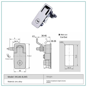 Caja de comunicación de cerradura plana impermeable sin llave, dispositivo mecánico, pestillo de <span class=keywords><strong>puerta</strong></span> forzado para hoteles, gimnasios, dormitorios, escuelas, uso Exterior - Product Image 6