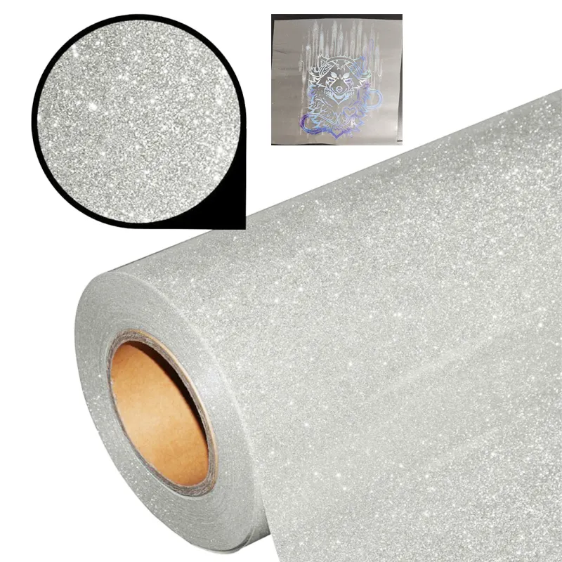 Glitter Roll DTF Film T-Shirt Custom Printing PET Heat Transfer Film Size A4/A3 High Temperature 60cm*100m 30cm*100m Custom
