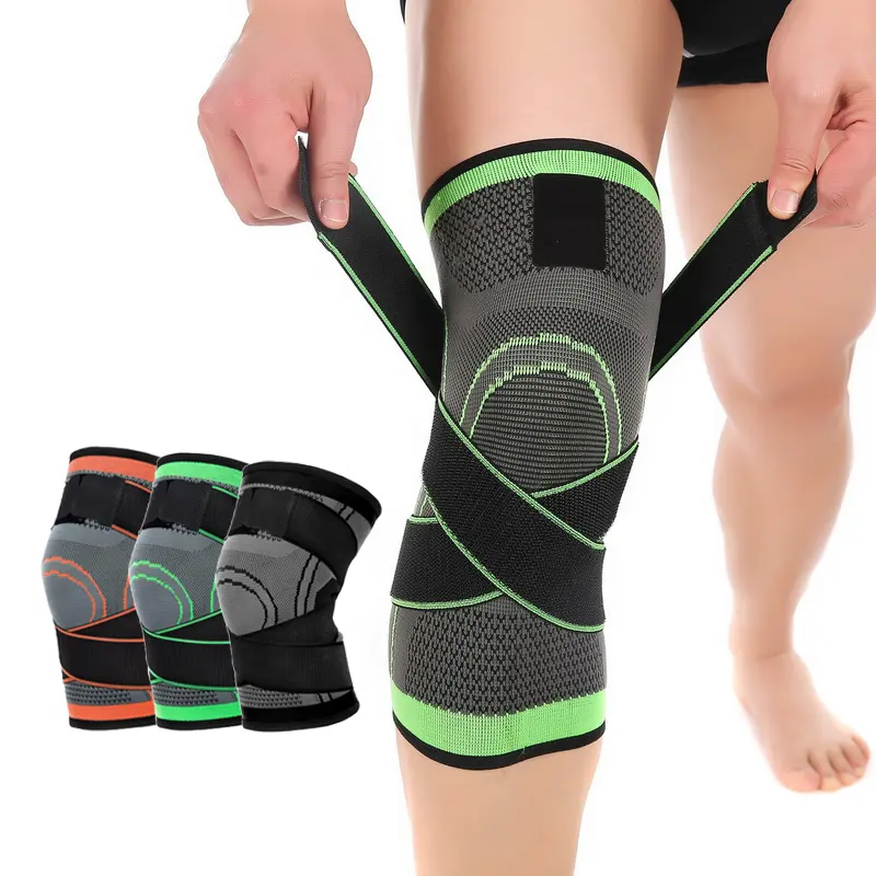 League-Sport Knie Compressie Mouw Knie Wraps Gezamenlijke Pijn Verlichting Knie Brace Ondersteuning