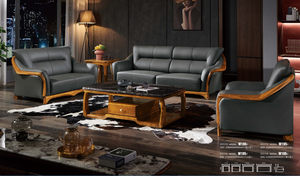 Mới Đến Hiện Đại Đồ Nội Thất Nhà Mới Nhất Thiết Kế Tối Giản Ghế Mô hình Grey Cắt Da Phòng Khách Sofa Set - Product Image 5