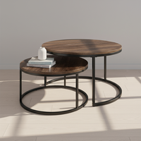 Combinaison simple table basse salon familial ensemble de plusieurs tables basses combinées