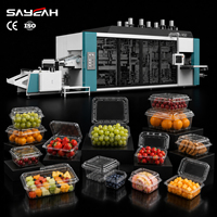 Hoge snelheid multi-station PET thermoformmachine voor het maken van fruit clamshell dozen, bessentrays en voedselcontainers