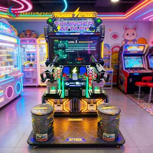 Coin Operated 55-inch Display 2-Player Kids Shooting Video Game <b>Machine</b> Metal Acrylic Construction for <b>Amusement</b> Parks for 6+ - Product Image 1