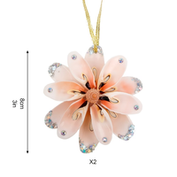 2 décorations suspendues en coquillages, style bohème, pour Noël, faites à la main, fleurs de coquillages, mariage à la plage, cadeau d'anniversaire côtier