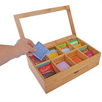 Boîte cadeau en bois avec logo personnalisé, couvercle transparent, boîte de rangement en bois, emballage OEM, présentoir pour la vente au détail et les coffrets cadeaux