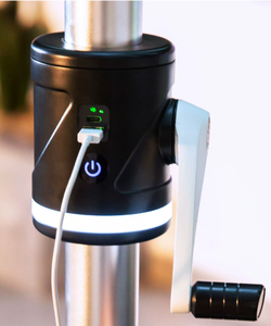 Sombrilla de Lujo Moderna de 10 Pies con Luces LED para Comedor, Hotel, Parque, Restaurante, Sombrilla Comercial Personalizada de Aluminio para Publicidad, Playa, <span class=keywords><strong>Cerveza</strong></span>, Patio - Product Image 4