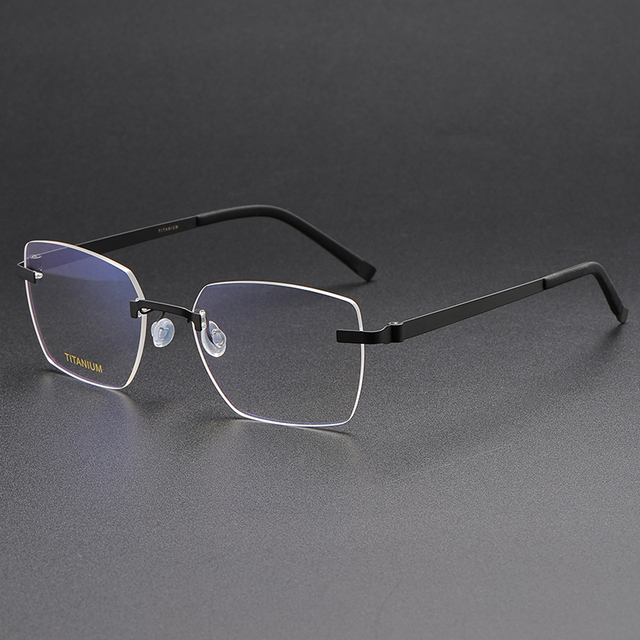 2479 Wholesale Titanium Optical Glasses Frame Rimless Frame Titanium Rimless Glasses Men and Women Ultra-light Frame