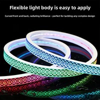 Tira de Luz LED RGB Programable, Luz de Neón de Silicona Antideslumbrante, Resistente al Agua IP67, para Iluminación Comercial y de Eventos
