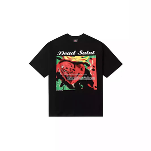 T-shirts pour hommes surdimensionnés en coton personnalisés en usine, impression sérigraphique, 300 g/m², poids lourd, lavés à l'acide, délavés au soleil - Product Image 3