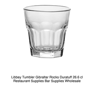 แก้วกิบราธัล ร็อคส์ 26.6 ซล. สูง 9.2 ซม. เส้นผ่านศูนย์กลาง 8.6 ซม. Duratuff Libbey - Product Image 2
