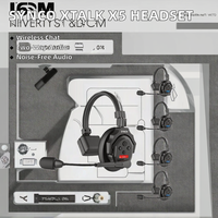 Système d'intercom sans fil Full Duplex 2.4G D2275 X5 pour 5 utilisateurs, microphone de studio d'équipe et casque de communication filaire