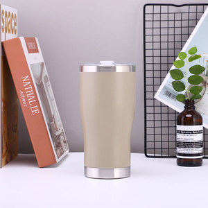 20oz 30oz 40oz Curved Stainless Steel <b>Double</b> <b>Wall</b> Vacuum Insulated Tumbler Lid Leakproof 6-12 Hours Thermal Performance Boiling - Product Image 3