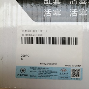 E049303000045/BJ493ZLQ3 Liner kit Euro3 per FOTON - Product Image 2