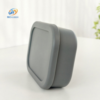 Boîte à bento portable en silicone de qualité alimentaire 3 compartiments couvercles chauffants étanches boîte à lunch joint en caoutchouc pour enfants adultes bureau