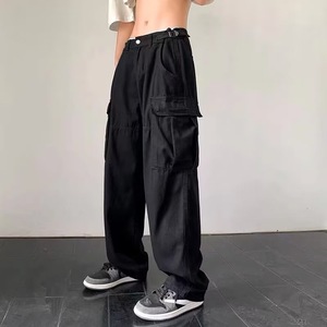 2024 pantaloni da uomo a sei tasche da esterno pantaloni larghi in Nylon Hip Hop e <span class=keywords><strong>Beige</strong></span> pantaloni <span class=keywords><strong>Cargo</strong></span> Unisex da uomo - Product Image 3