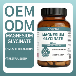 Suplemen Magnesium Glisinat Label Pribadi untuk Dewasa 120mg-OEM/ODM untuk Relaksasi Otot & Tidur-60 Kapsul - Product Image 2