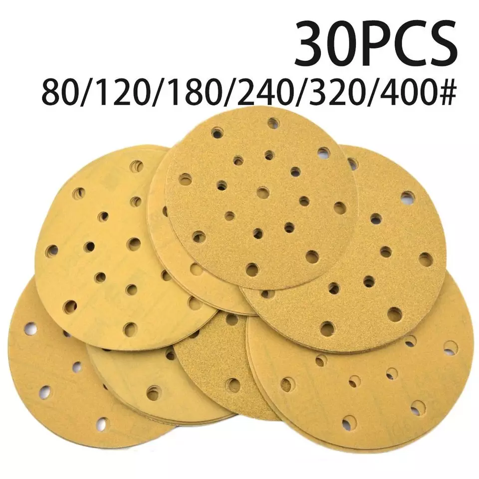Loop Set Hardware Hook and Loop Round Sanding Disc Velcro Disc Sandpaper Disc for Wood ...