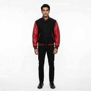 High Quality Cotton Body Casual Winter Varsity <b>Jacket</b> <b>for</b> <b>Men</b> Breathable Front Logo <b>Smart</b> & Stylish - Product Image 1