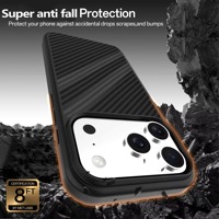Pour Laudtec étui de téléphone d'affaires de luxe pour iPhone 17 Air 16 Pro Max souple en Fiber de carbone souple antichoc TPU PC matériel magnétique