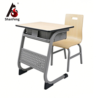 Ensemble table et chaise d'étudiant en bois de type C, tables et chaises d'école écologiques pour enfants avec des matériaux non toxiques et un assemblage facile