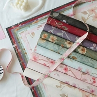 Papier d'emballage floral de luxe rétro de style chinois, série Tao Yuan, papier gaufré à feuille d'or pour les fleuristes et les fournitures de design floral