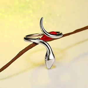 Anello Aperto a Forma di Serpente, Gioiello Minimalista da Donna, Accessorio Moda per Uso Quotidiano, Idea Regalo - Product Image 6