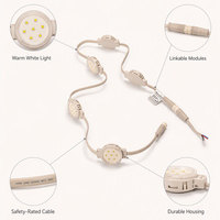 Décorations de Noël personnalisées, PC IP67 étanche, DC24V, 7 LED RGBW, point lumineux pixel, éclairage extérieur pour avant-toits