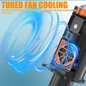 <span class=keywords><strong>Y5</strong></span> MT 100W 10000LM 9V 6000K ventilatore silenzioso IP68 impermeabile CSP 6 chip auto faro LED H4 Modle di alta qualità - Product Image 4