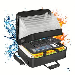 Organizador de Documentos Ignífugo e Impermeable OEM, Almacenamiento de Fibra de Vidrio con Múltiples Bolsillos y Bolsillos de Malla para Dinero, Bolsas Ignífugas - Product Image 1