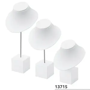 Caja de joyería de terciopelo de exhibición de tienda minorista de madera de alta calidad - Product Image 5