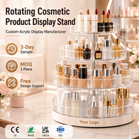 Présentoir Cosmétique Rotatif à 360 Degrés, Organisateur de Maquillage Pivotant pour Rouge à Lèvres et Produits de Soin, Idéal pour Magasin et Vitrine