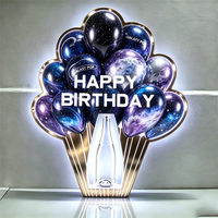 Présentoir à Bouteille de Champagne LED Personnalisé en Forme de Ballon, Glorificateur Joyeux Anniversaire pour Décoration de Soirée en Boîte de Nuit