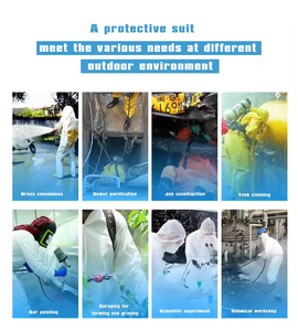 Baju Pelindung Tingkat D Anti-Kimia Tahan Air Bernapas Bersertifikat <span class=keywords><strong>CE</strong></span> untuk Penggunaan Karantina Kimia di Laboratorium - Product Image 3