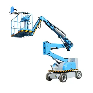 Hidrolik Mobile Boom Lift lengan melengkung Lift towable track spider mendorong sendiri Lift artikulasi